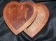 Vtg Handmade Carved Heart Box Ye Olde Wood Shoppe Waterloo Ny Floral Primitive Boxes photo 2