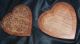 Vtg Handmade Carved Heart Box Ye Olde Wood Shoppe Waterloo Ny Floral Primitive Boxes photo 4