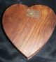 Vtg Handmade Carved Heart Box Ye Olde Wood Shoppe Waterloo Ny Floral Primitive Boxes photo 6