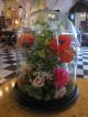 Antique 19th Century Victorian Era Glass Dome W/ Flowers Possibly Wax ? Other photo 2