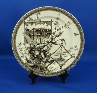 Quebec Berlin Aesthetic Transferware Plate By Gimson Co photo