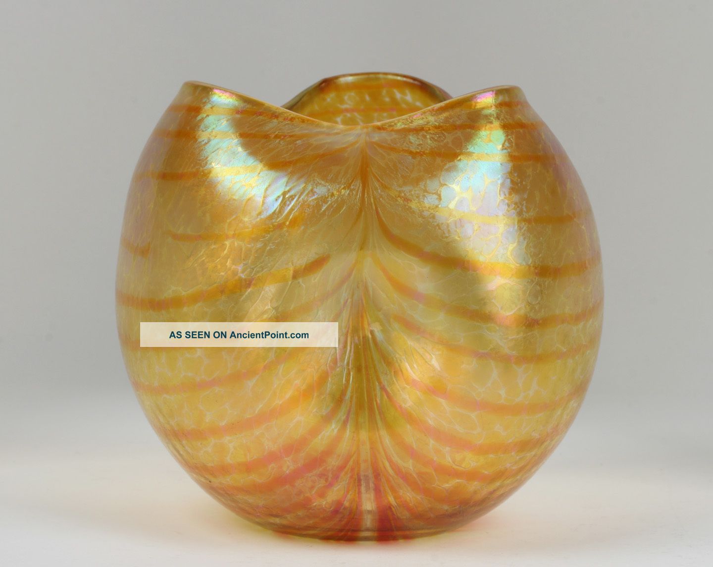 Loetz Austrian - Bohemian Iridescent Flower Vase/ Art Nouveau - Deco - Secessionist Vases photo