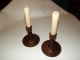 Walnut Wooden Candlesticks (pair) Vintage Other photo 1