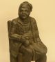 Antique Cast Iron Figural Man In Chair With Stein Door Stop Nr Metalware photo 1