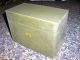Wood Box Weis Storage Card File Box Dovetailed Sides Painted Green Boxes photo 4