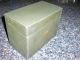Wood Box Weis Storage Card File Box Dovetailed Sides Painted Green Boxes photo 5