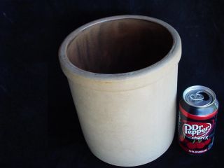 1 Gallon Salt Glazed Red Wing Stoneware Crock Brown Inside Minnesota Marked Btm photo