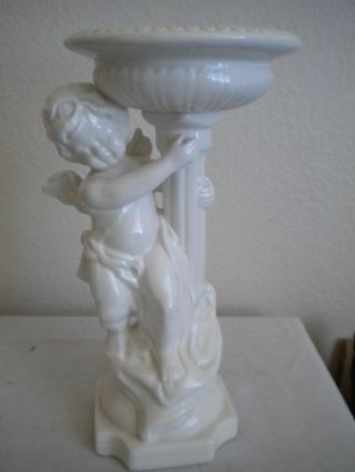 Vintage Style Cherub Angel Statue Compote Candle Holder Chic photo