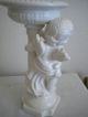 Vintage Style Cherub Angel Statue Compote Candle Holder Chic Compotes photo 2