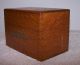 Antique Shaw Walker Oak File Index Recipe Wood Dovetailed Box Boxes photo 1