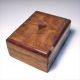 Antique Gaming Marker/token Box Red Heart - Shaped Inlay Wood Veneer Whist Game Boxes photo 1