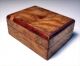Antique Gaming Marker/token Box Red Heart - Shaped Inlay Wood Veneer Whist Game Boxes photo 4