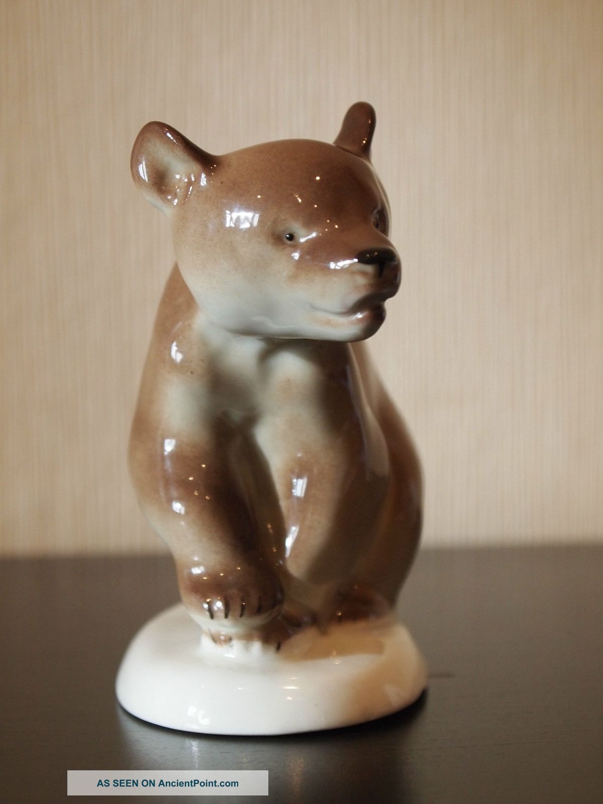 Ussr Soviet Russian Lomonosov Porcelain Bear Misha Figurines photo