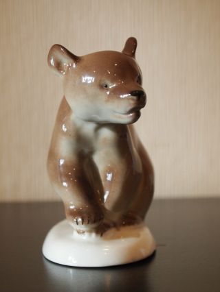 Ussr Soviet Russian Lomonosov Porcelain Bear Misha photo