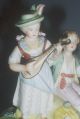 Antique German Dresden C.  Thieme Porcelain Figurine Boy & Girl Great Details Figurines photo 1