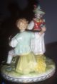 Antique German Dresden C.  Thieme Porcelain Figurine Boy & Girl Great Details Figurines photo 2