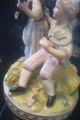 Antique German Dresden C.  Thieme Porcelain Figurine Boy & Girl Great Details Figurines photo 4