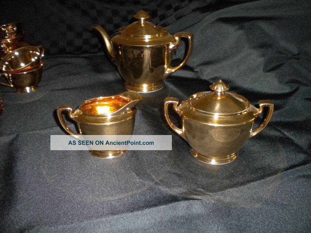 Antique Noritake Gold Morimura 21 Piece Tea Service Cups & Saucers photo