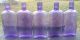 5 Purple Whiskey Flasks 1/2 Pint 1910 ' S Era Decoration L@@k Bottles photo 2