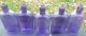 5 Purple Whiskey Flasks 1/2 Pint 1910 ' S Era Decoration L@@k Bottles photo 3