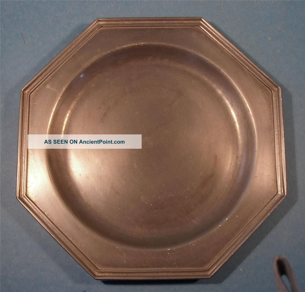 Wilton Pewter Plate Old Columbia,  Pa Company Metalware photo