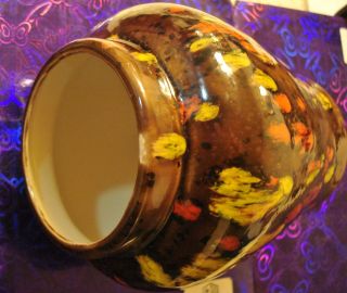 Antique Multi - Color Hand Painted Ceramic & Porcelain Vase Signed 29 Ld photo