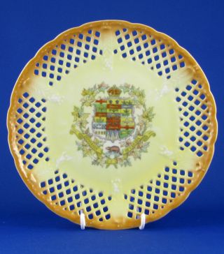 Dominion Of Canada Heraldic Porcelain Plate 1904 - 18 photo