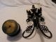 Antique Wrought Iron Rochester Style Banquet Oil Kerosene Lamp With Ceramic Lamps photo 7