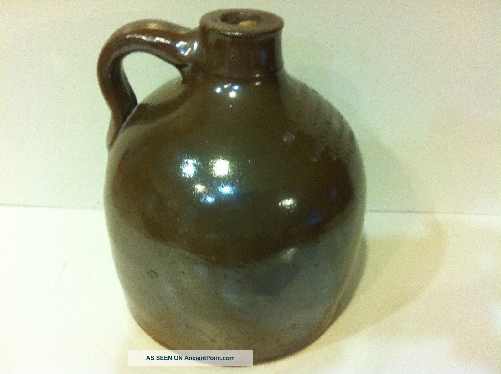 Canadian Stoneware Halifax,  Nova Scotia,  Robertson,  Merchant Crock,  Jug,  1800 ' S Crocks photo