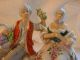 Vintage Soft Paste Porcelain Man & Woman Group Peasants Fruit Foreign Germany ? Figurines photo 2