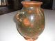 Early 19thc Antique Redware Jar Mottled Green Glaze Gonic Nh Style Jars photo 2