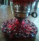 Vintage Set Of Cranberry/red Glass Electric Lanterns Lamps photo 2