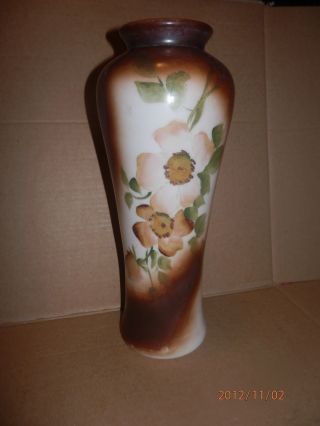 Tall Victorian Bristol Vase 12.  5 