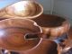 Mid Century Modern 11 Piece Monkey - Pod Teak Salad Bowl Set Vintage Bowls photo 4