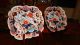 Gorgeous Antique Hand Painted English Imari Plates Pair Porcelain China Plates & Chargers photo 1