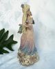 Vtg Cordey 5088 Standing Lady W/ Lace Veil Basket Of Blue Roses Statue Figurines photo 2