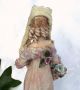Vtg Cordey 5088 Standing Lady W/ Lace Veil Basket Of Blue Roses Statue Figurines photo 6