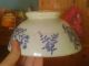 Old Blue And White Pottery Bowl - Dark Blue Flowers,  Light Crack On Bottom Other photo 1