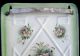 Antique French Floral Enamelware Tool Utensil Rack Japy Green & White Violets Toleware photo 2