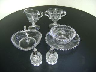 Candlewick Vintage Hand Etched Lead Crystal Hostess Set photo