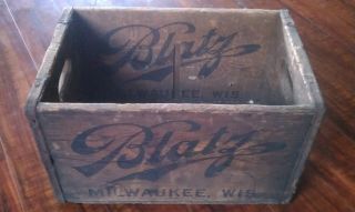 Rare 1920 - 30s Milwaukee Wis Blatz Beer Crate Wood 6 - 31 Vintage Advertising Case photo