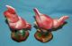 Vintge Ceramic California Pottery Sweet Pair Pink Cockatoo Parrot Bird Figurines Figurines photo 6