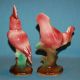 Vintge Ceramic California Pottery Sweet Pair Pink Cockatoo Parrot Bird Figurines Figurines photo 8
