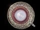 Royal Stafford Etched Raised Gold Tea Cup And Saucer Red Cups & Saucers photo 1