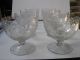 Antique 8 Old Crystal Water Goblets,  Sherbet,  Very Large Stemware photo 1