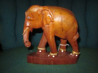 Wooden Hand Carved Elephant photo