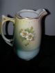 Antique Vintage Ceramic Bavaria Pitcher Grape Vine Hand Painted Signed Koch Vases photo 2