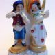 Pair Of Antique Porcelain Figurines - Couple With Instruments And Man Reading Figurines photo 2