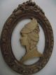 Antique Carved Wood Figure Of Lady Carved Figures photo 7