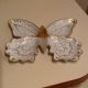 Vintage Porcelain Gold & White Butterfly Shaped Dish Italy Large Dishes photo 2